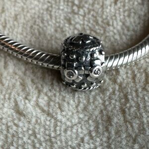 Pandora Easter Egg w/Pink Cubic Zirconia 925 ALE Retired #790390PC2